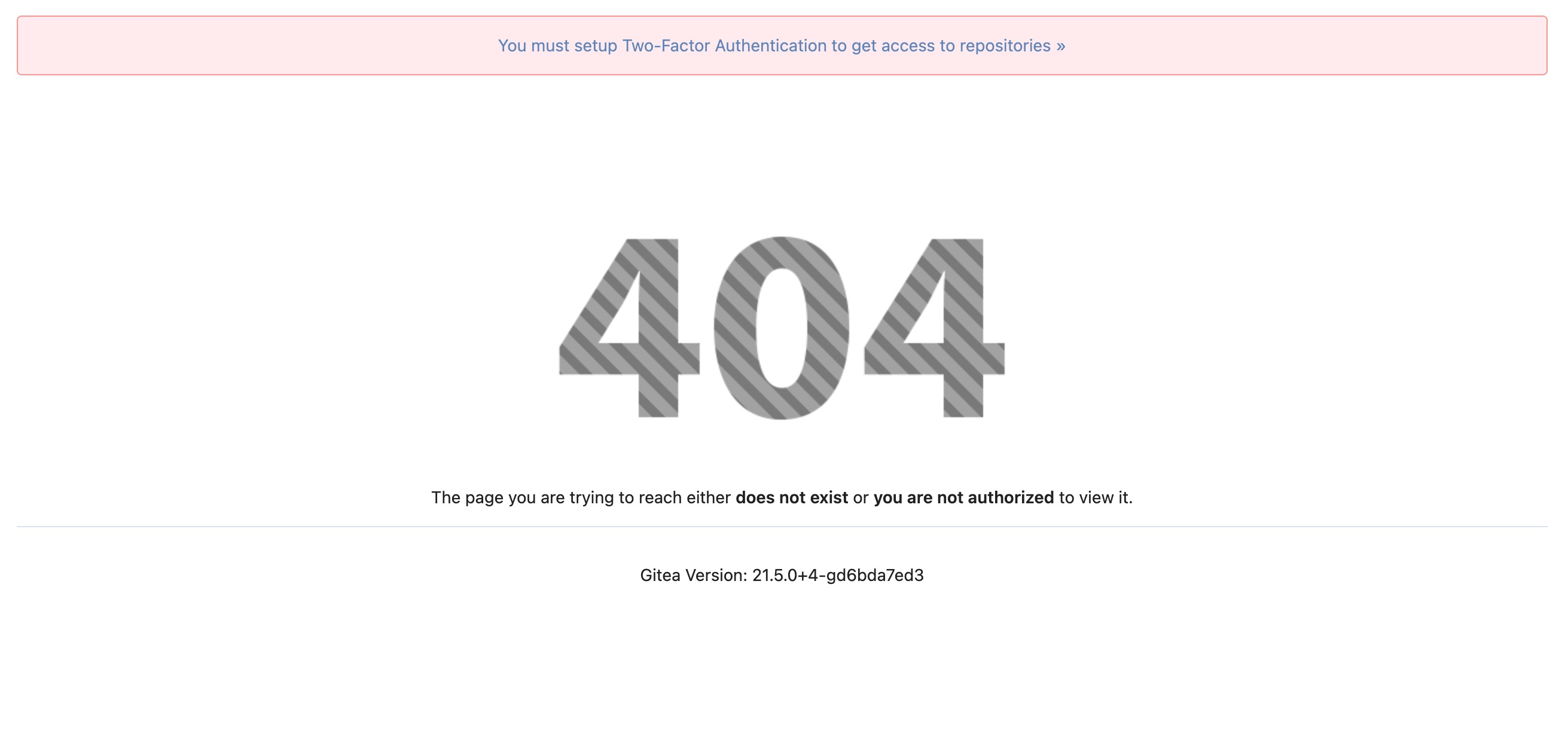 Mandatory 2FA Authentication Interface